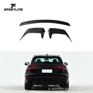 Real Carbon Fiber Rear Roof Spoiler Wing for Audi RSQ8/R SQ8 2020-2021